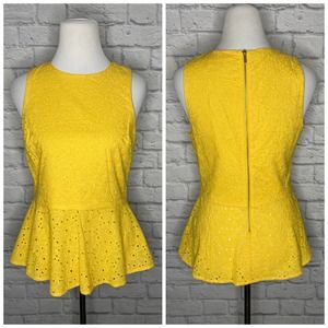 MICHAEL Michael Kors NWT Yellow Peplum Top